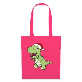 Dinosaurier Weihnachten Schnee Winter T-Rex Dino - Stoffbeutel - Azalea - Vorne