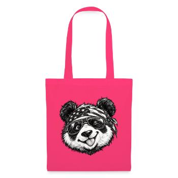 Cool Panda Biker Bandana Sonnenbrille Tierkunst - Stoffbeutel - Azalea - Vorne