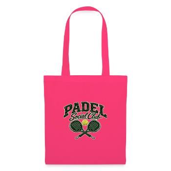 Padel Social Club – Vintage Padel Tennis - Stoffbeutel - Azalea - Vorne