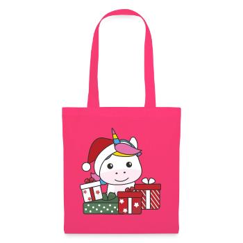 Einhorn Weihnachten Geschenk Winter Tiere Einhorn - Stoffbeutel - Azalea - Vorne