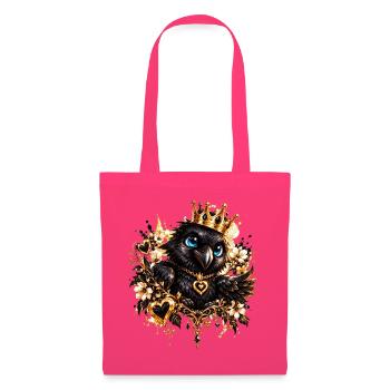 Königskauz mit Goldschmuck - Stoffbeutel - Azalea - Vorne