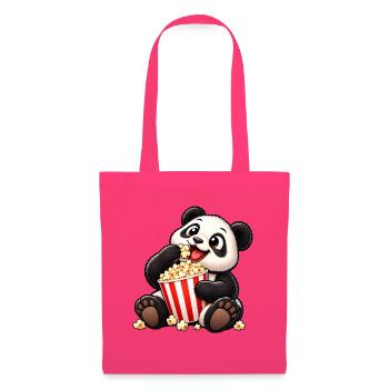 Panda mit Popcorn Filme schauen Cartoon - Stoffbeutel - Azalea - Vorne