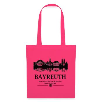 Bayreuth Skyline Silhouette - Stoffbeutel - Azalea - Vorne