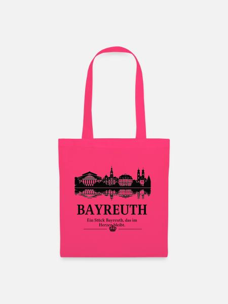 Bayreuth Skyline Silhouette - Stoffbeutel - Azalea