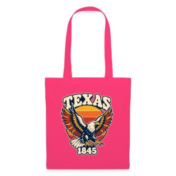 Texas Adler 1845 Retro Emblem - Stoffbeutel - Azalea - Vorne