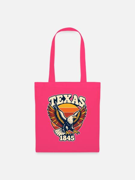 Texas Adler 1845 Retro Emblem - Stoffbeutel - Azalea