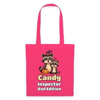Candy Inspector, Dad Edition – Halloween Waschbär - Stoffbeutel - Azalea - Vorne