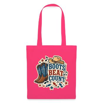 BOOTS BEAT COUNT - Stoffbeutel - Azalea - Vorne