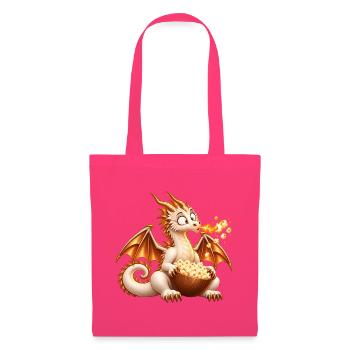 Popcorn-Drache – Feuer frei für den Filmabend - Stoffbeutel - Azalea - Vorne