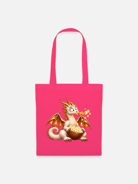 Popcorn-Drache – Feuer frei für den Filmabend - Stoffbeutel - Azalea
