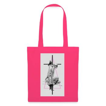 Modecollage mit Rabe und Dreieck - Stoffbeutel - Azalea - Vorne