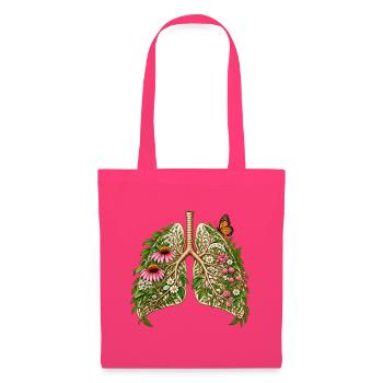 Blütenlunge: Flora-Lunge mit Schmetterling - Stoffbeutel - Azalea - Vorne