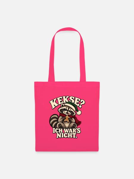 Kekse? Ich war’s nicht. – Weihnachts-Waschbär - Stoffbeutel - Azalea