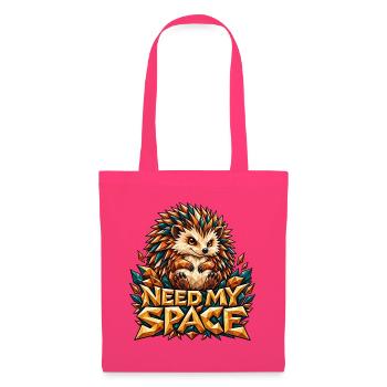 Need My Space Igel Low Poly Lustiger Spruch Shirt - Stoffbeutel - Azalea - Vorne