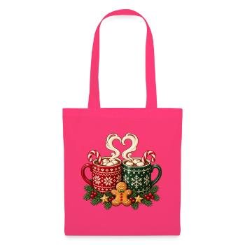 Weihnachts-Heißschokoladen-Tassen und Lebkuchen - Stoffbeutel - Azalea - Vorne