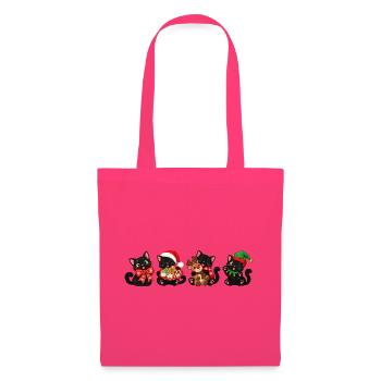 Lustige Weihnachtskatzen - Stoffbeutel - Azalea - Vorne