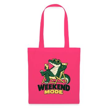 Alligator im Weekend Modus Strandlook - Stoffbeutel - Azalea - Vorne