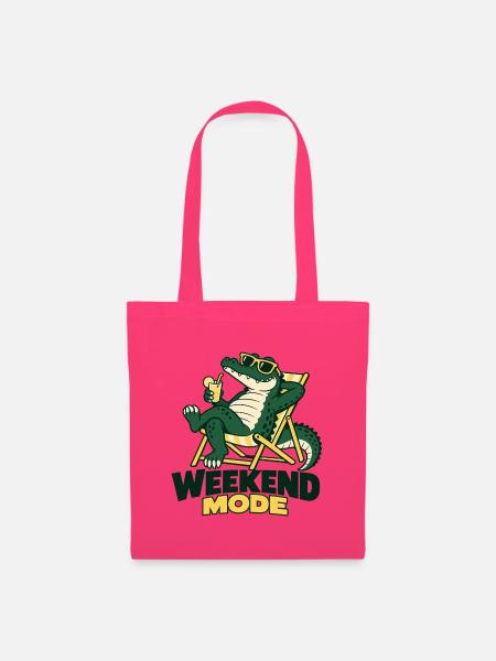 Alligator im Weekend Modus Strandlook - Stoffbeutel - Azalea