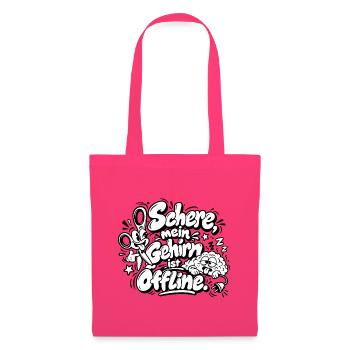 Offline-Gehirn Humor Cartoonspruch - Stoffbeutel - Azalea - Vorne