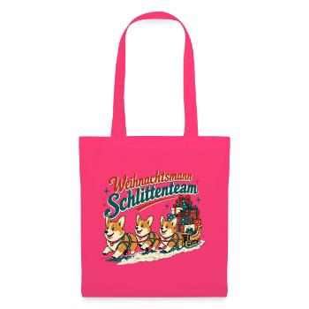 Weihnachts Schlittenteam Corgis - Stoffbeutel - Azalea - Vorne