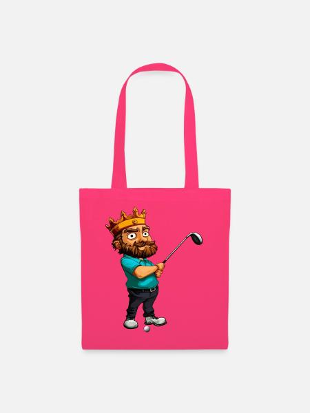 Könige Golf / Golfer King - Stoffbeutel - Azalea