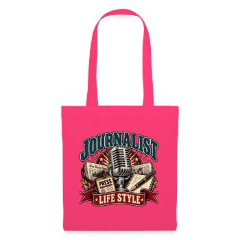 Journalisten-Lebensstil Retro - Stoffbeutel - Azalea - Vorne