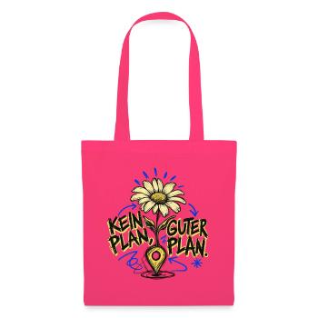 Kein Plan, Gut Plan – Blumen Doodle - Stoffbeutel - Azalea - Vorne