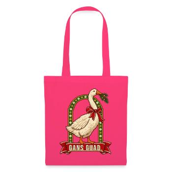 Gans guad Weihnachtspulli bairisch - Stoffbeutel - Azalea - Vorne