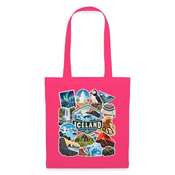 Island Reisesticker - Stoffbeutel - Azalea - Vorne