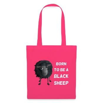 Born to Be a Black Sheep - Schwarzes Schaf - Stoffbeutel - Azalea - Vorne