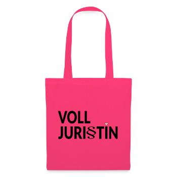 Juristin Volljuristin Jura - Stoffbeutel - Azalea - Vorne