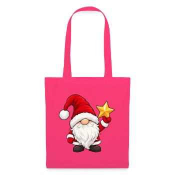 Niedlicher Weihnachtsgnom mit goldenem Stern - Stoffbeutel - Azalea - Vorne