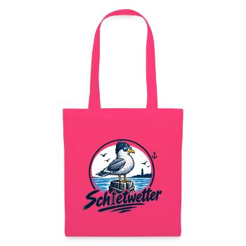 Fischkopp Schietwetter. Wat mutt, dat mutt. - Stoffbeutel - Azalea - Vorne