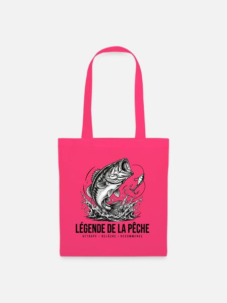 Fischen, Fisch, Poisson, Pêcheur - Stoffbeutel - Azalea