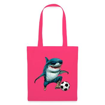 Fussball Hai Fisch - Stoffbeutel - Azalea - Vorne