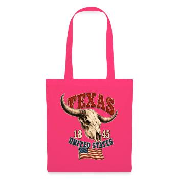 Texas Skull USA Flag - Stoffbeutel - Azalea - Vorne