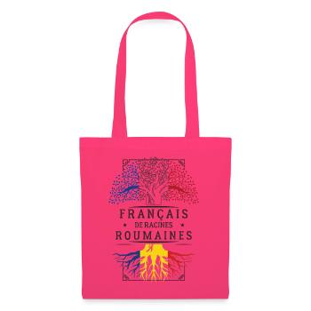 French Romanian Roots T-Shirt Hu Geschenk - Stoffbeutel - Azalea - Vorne