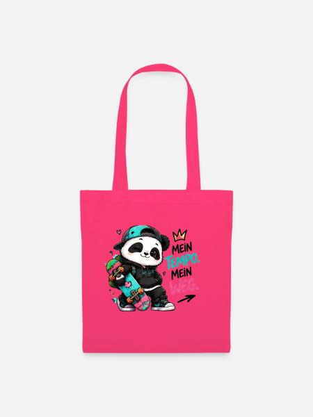 Panda Skate: Mein Tempo Mein Weg - Stoffbeutel - Azalea