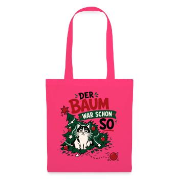 Lustige Katze im Weihnachtsbaum - Stoffbeutel - Azalea - Vorne