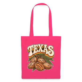 Texas Pekannuss Retro Typografie - Stoffbeutel - Azalea - Vorne