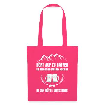 Hört auf zu gaffen in der Hütte gibts Bier - Stoffbeutel - Azalea - Vorne