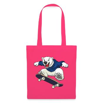 Eisbär Skater - Stoffbeutel - Azalea - Vorne