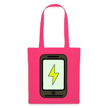 Smartphone am Ladegerät aufladen - Stoffbeutel - Azalea - Vorne