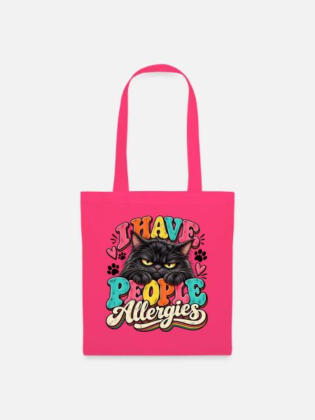 I Have People Allergies Katze Popart - Stoffbeutel - Azalea