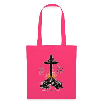 Kreuz über Berglandschaft Jesus - Stoffbeutel - Azalea - Vorne
