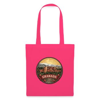 Granada Spanien Reiseabzeichen Alhambra Palast Geschenk - Stoffbeutel - Azalea - Vorne