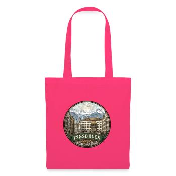 Innsbruck Austria Reiseabzeichen Golddachgeschenk - Stoffbeutel - Azalea - Vorne