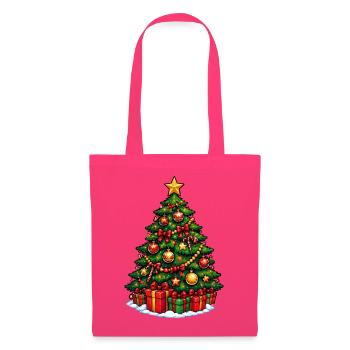Weihnachtsbaum mit Ornamentenglanz - Stoffbeutel - Azalea - Vorne