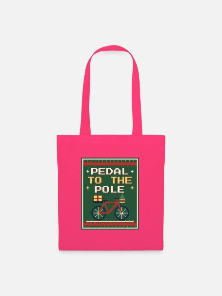 Pedal to the Pole – Rad-Weihnachtspullover - Stoffbeutel - Azalea