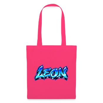 LEON Graffiti Name Street Art Hip Hop 3D - Stoffbeutel - Azalea - Vorne